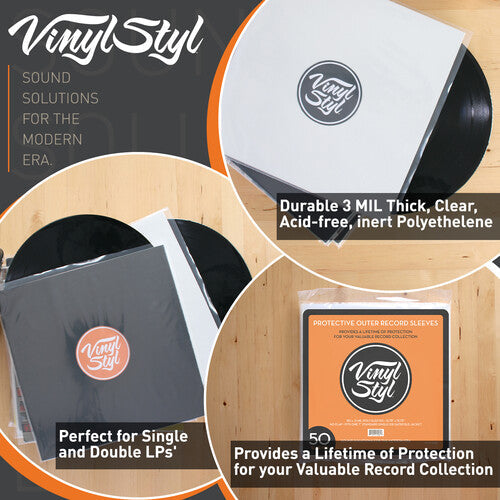Protective Outer Record Sleeves - 50 Count | Get Cheap Vinyl