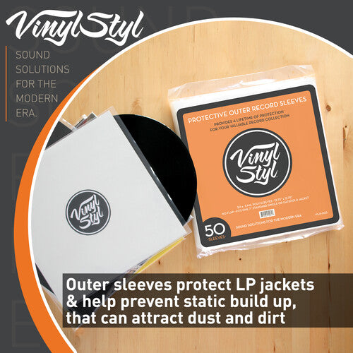 Protective Outer Record Sleeves - 50 Count | Get Cheap Vinyl
