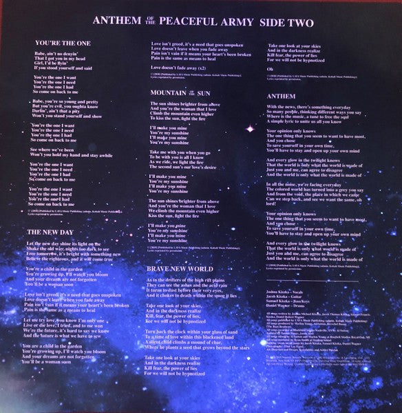 Anthem Of The Peaceful Army (COLOR VINYL) | Near Mint (NM) Near Mint (NM) Get Cheap Vinyl