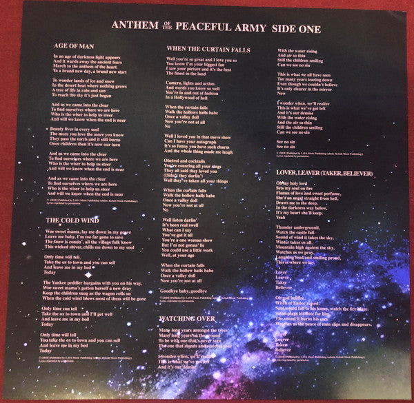 Anthem Of The Peaceful Army (COLOR VINYL) | Near Mint (NM) Near Mint (NM) Get Cheap Vinyl