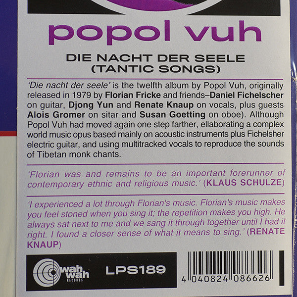 Die Nacht Der Seele - Tantric Songs | Mint (M) Mint (M) Get Cheap Vinyl