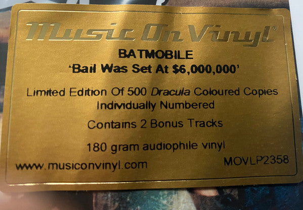 Batmobile Bail Was Set At $6,000,000 Music On Vinyl LP, Album, Ltd, Dra Mint (M) Mint (M) Get Cheap Vinyl