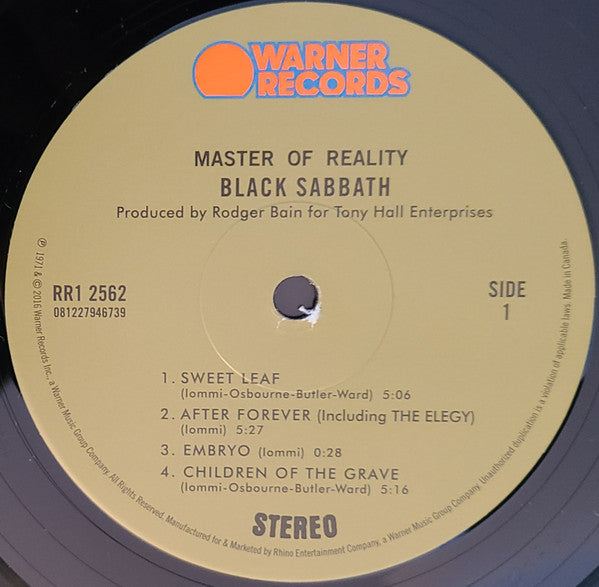 Master Of Reality (VINYL) | Mint (M) Mint (M) Get Cheap Vinyl