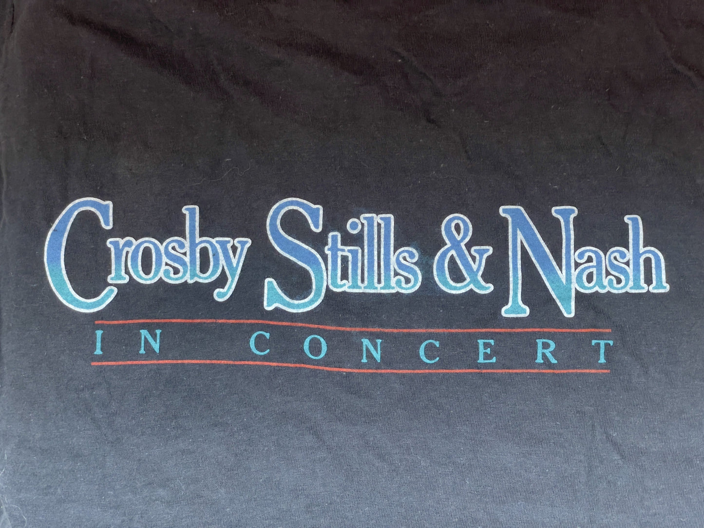 In Concert 1984 Two-Sided Black Shirt | Men's 100% Cotton Large Short Sleeve T-Shirt | Get Cheap Vinyl