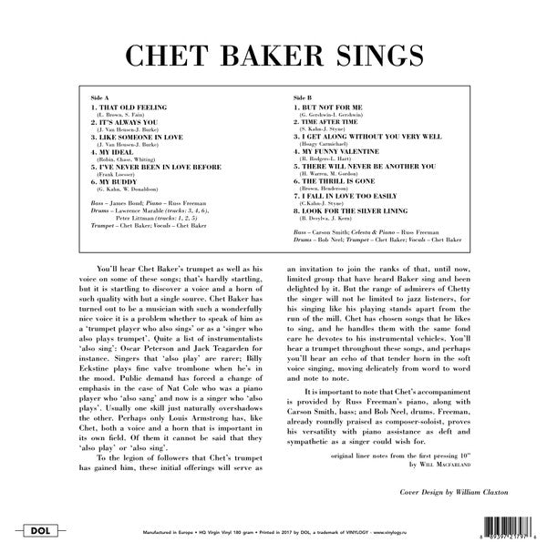 Chet Baker Sings | Mint (M) Mint (M) Get Cheap Vinyl