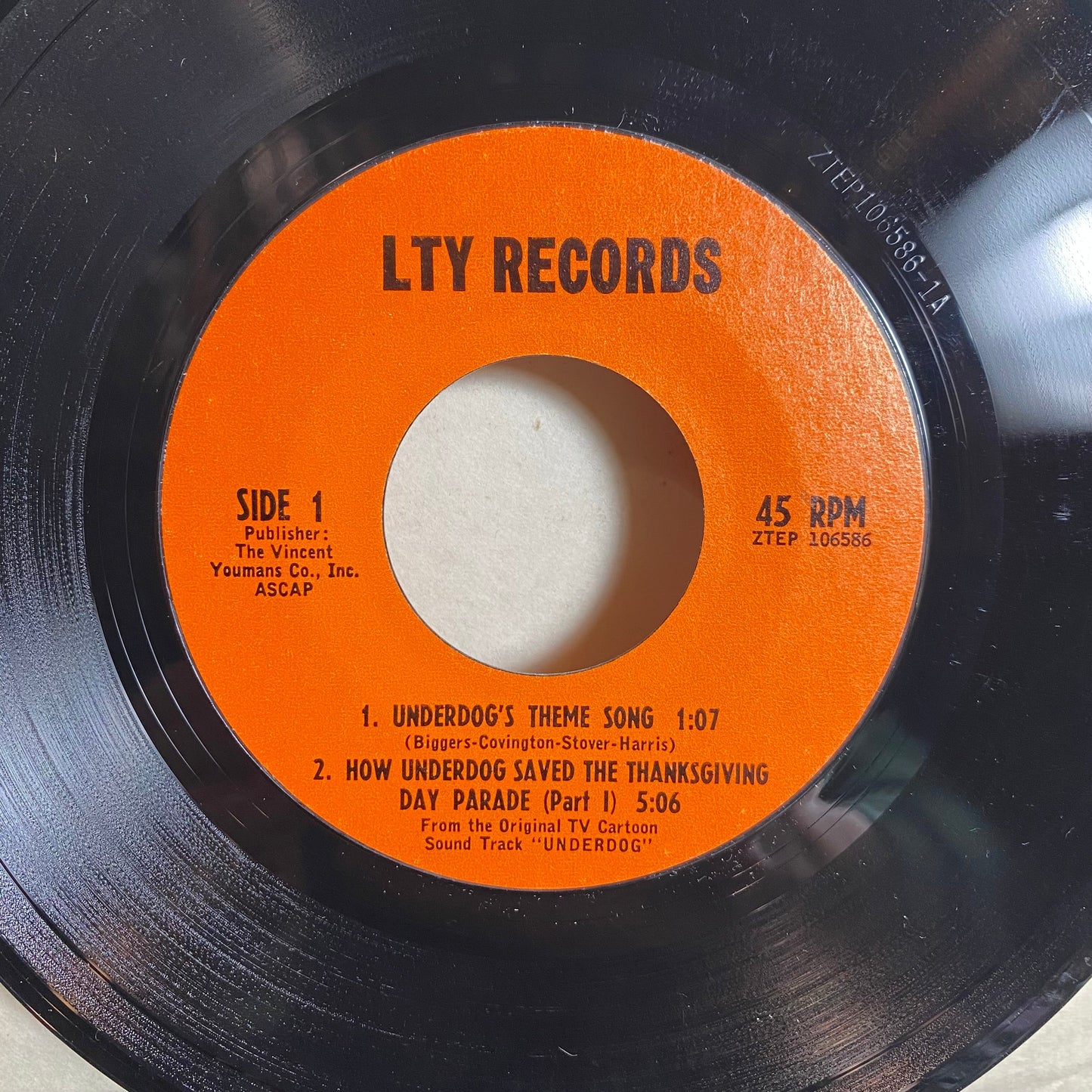 The Underdog Theme Song (7" VINYL) | Near Mint (NM or M-) Very Good Plus (VG+) Get Cheap Vinyl