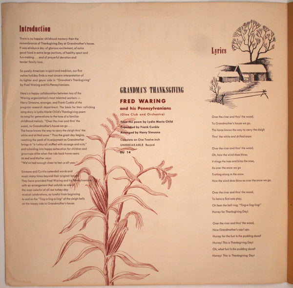 Grandma's Thanksgiving | Very Good Plus (VG+) Excellent (EX) Get Cheap Vinyl