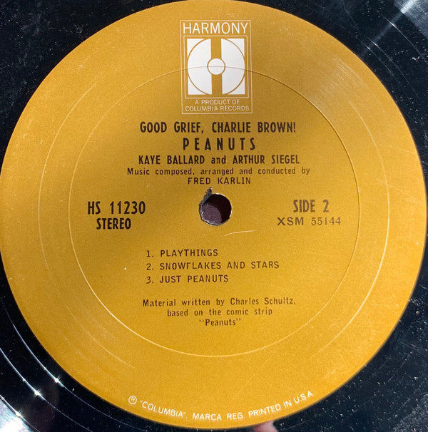 Good Grief, Charlie Brown! Peanuts | Very Good (VG) Very Good (VG) Get Cheap Vinyl