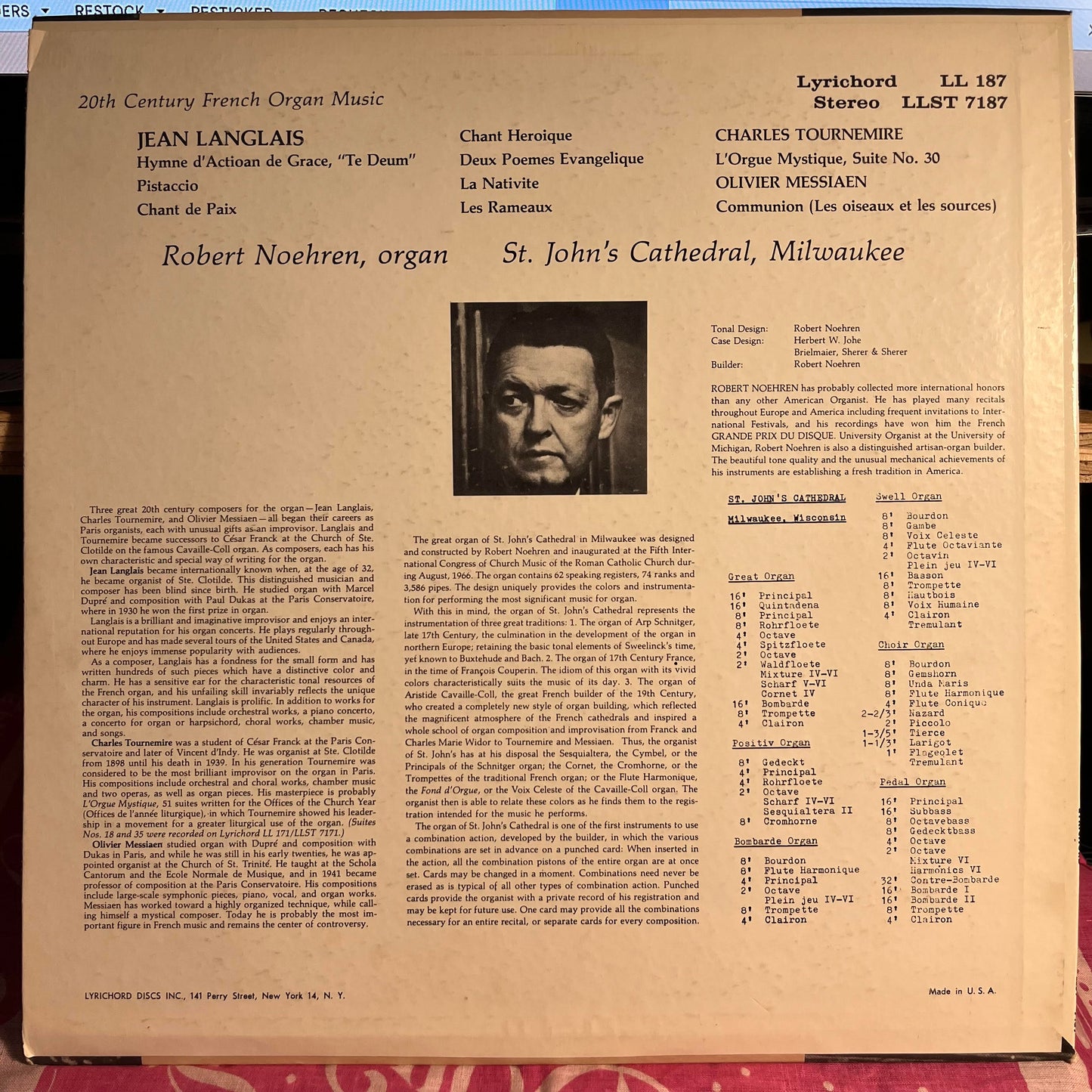 20th Century French Organ Music | Excellent (EX) Near Mint (NM) Get Cheap Vinyl