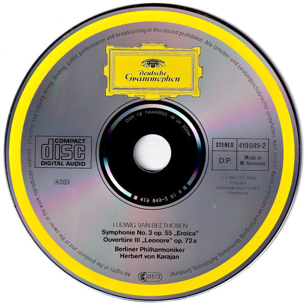 Symphony No. 3 “Eroica” / Overture: “Leonore III” (CD) | Excellent+ (EX+) Near Mint (NM or M-) Get Cheap Vinyl