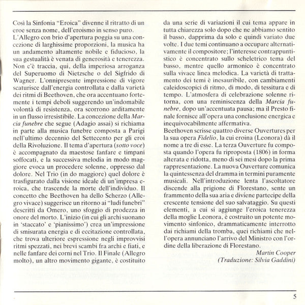 Symphony No. 3 “Eroica” / Overture: “Leonore III” (CD) | Excellent+ (EX+) Near Mint (NM or M-) Get Cheap Vinyl