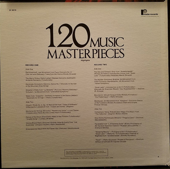 120 Music Masterpieces Highlights Vol. 2 (2xVINYL) | Near Mint- (NM-) Excellent+ (EX+) Get Cheap Vinyl
