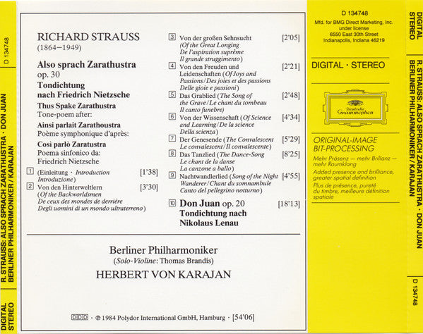 Also Sprach Zarathustra = Ainsi Parlait Zarathoustra • Don Juan (CD) | Near Mint (NM) Near Mint (NM) Get Cheap Vinyl