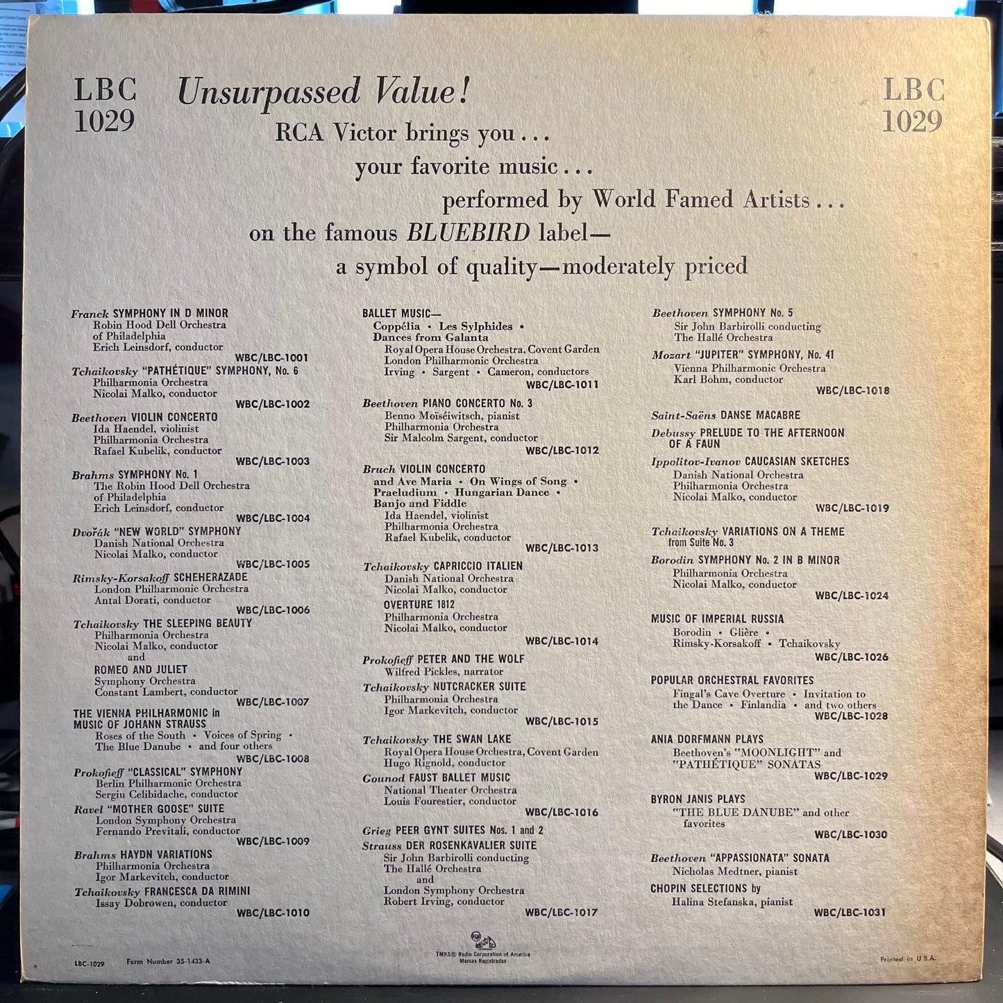 "Moonlight" And Pathétique" Sonatas | Near Mint (NM) Excellent (EX) Get Cheap Vinyl