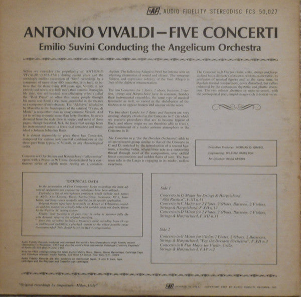 Five Concerti | Near Mint (NM) Excellent (EX) Get Cheap Vinyl
