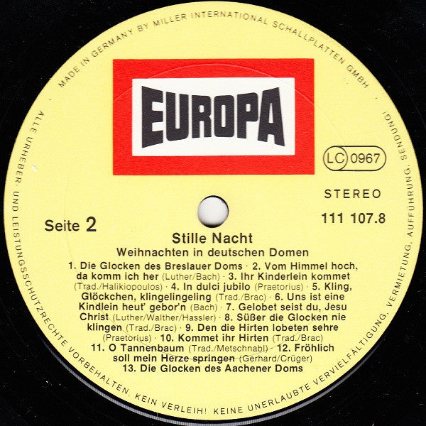 Stille Nacht - Weihnachten In Deutschen Domen | Near Mint (NM) Near Mint (NM) Get Cheap Vinyl