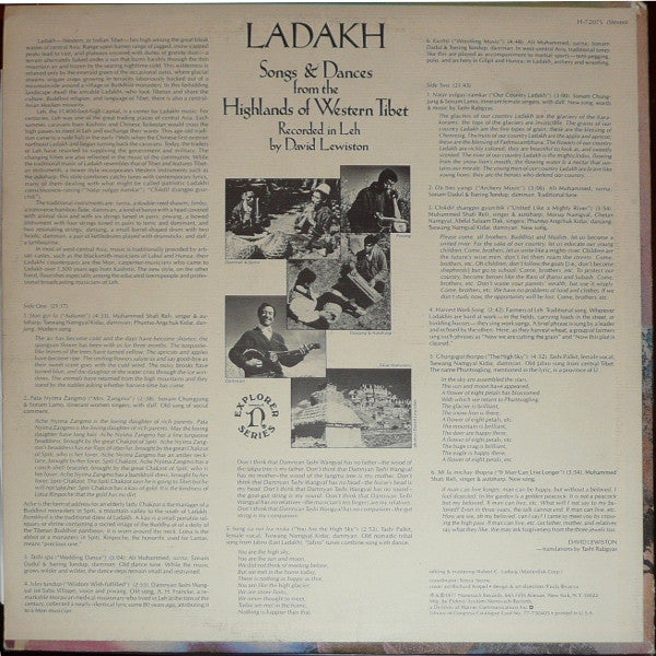 Ladakh - Songs & Dances From The Highlands Of Western Tibet (VINYL) | Near Mint (NM) Near Mint (NM) Get Cheap Vinyl