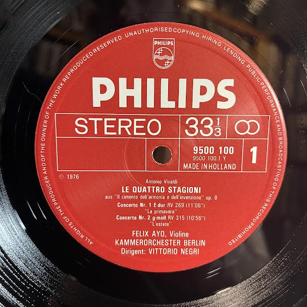 Die Vier Jahreszeiten = Le Quattro Stagioni (VINYL) | Near Mint (NM or M-) Excellent (EX) Get Cheap Vinyl
