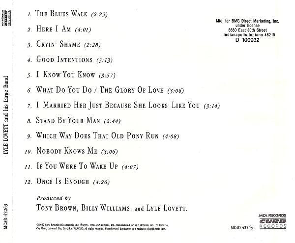 Lyle Lovett And His Large Band (CD) | Mint (M) Mint (M) Get Cheap Vinyl