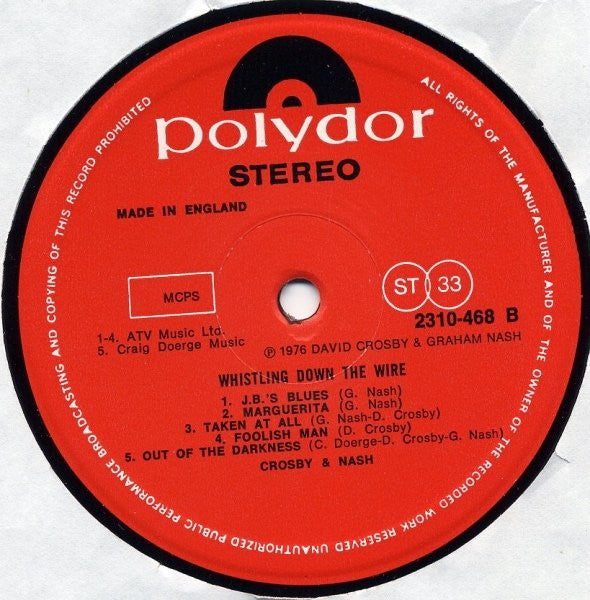Whistling Down The Wire | Very Good Plus (VG+) Near Mint (NM) Get Cheap Vinyl