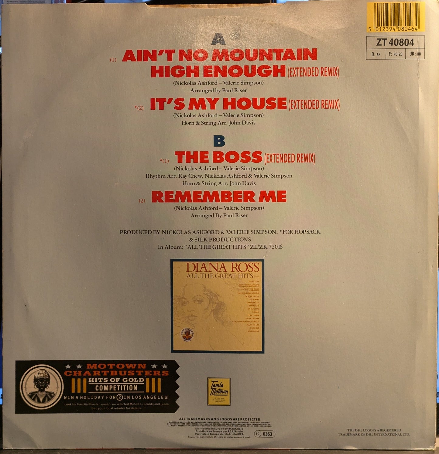 Ain't No Mountain High Enough (Extended Remix) (VINYL) | Near Mint (NM) Very Good Plus (VG+) Get Cheap Vinyl