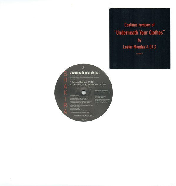 Underneath Your Clothes (Lester Mendez & DJ X Remixes) | Near Mint (NM) Get Cheap Vinyl