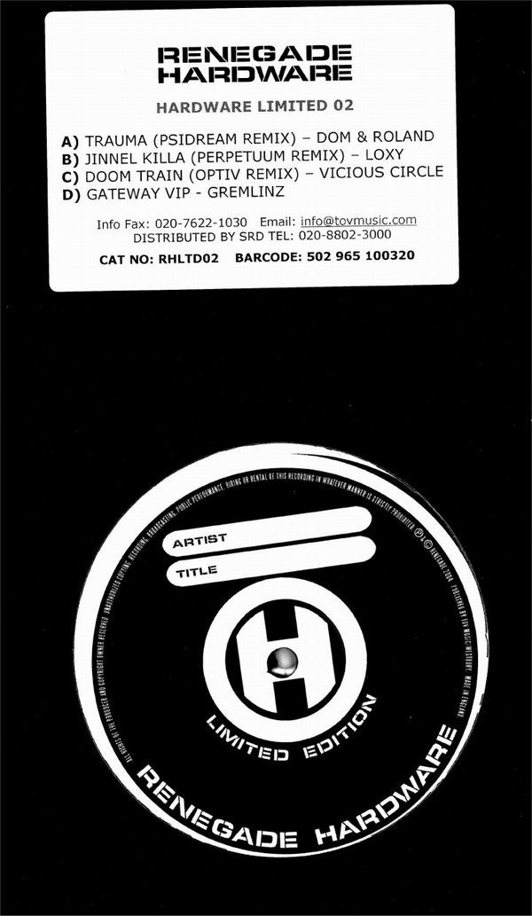 Hardware Limited 02 Remix EP | Very Good (VG) Generic Get Cheap Vinyl