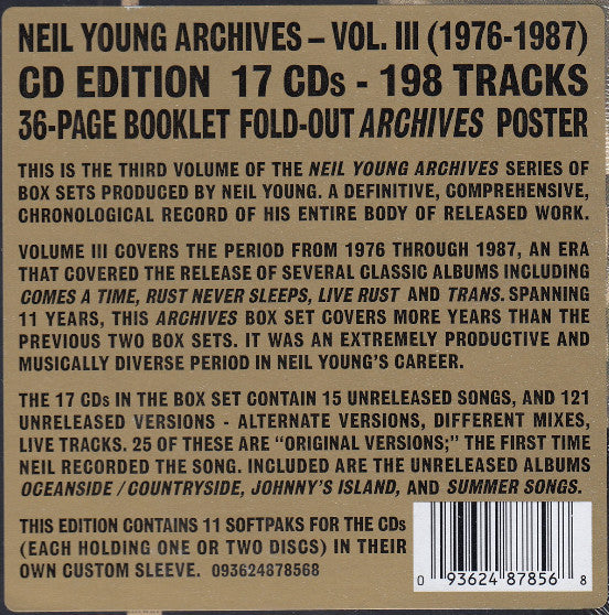 Neil Young Archives Vol. III (1976-1987) (BOX SET) | Mint (M) Mint (M) Get Cheap Vinyl