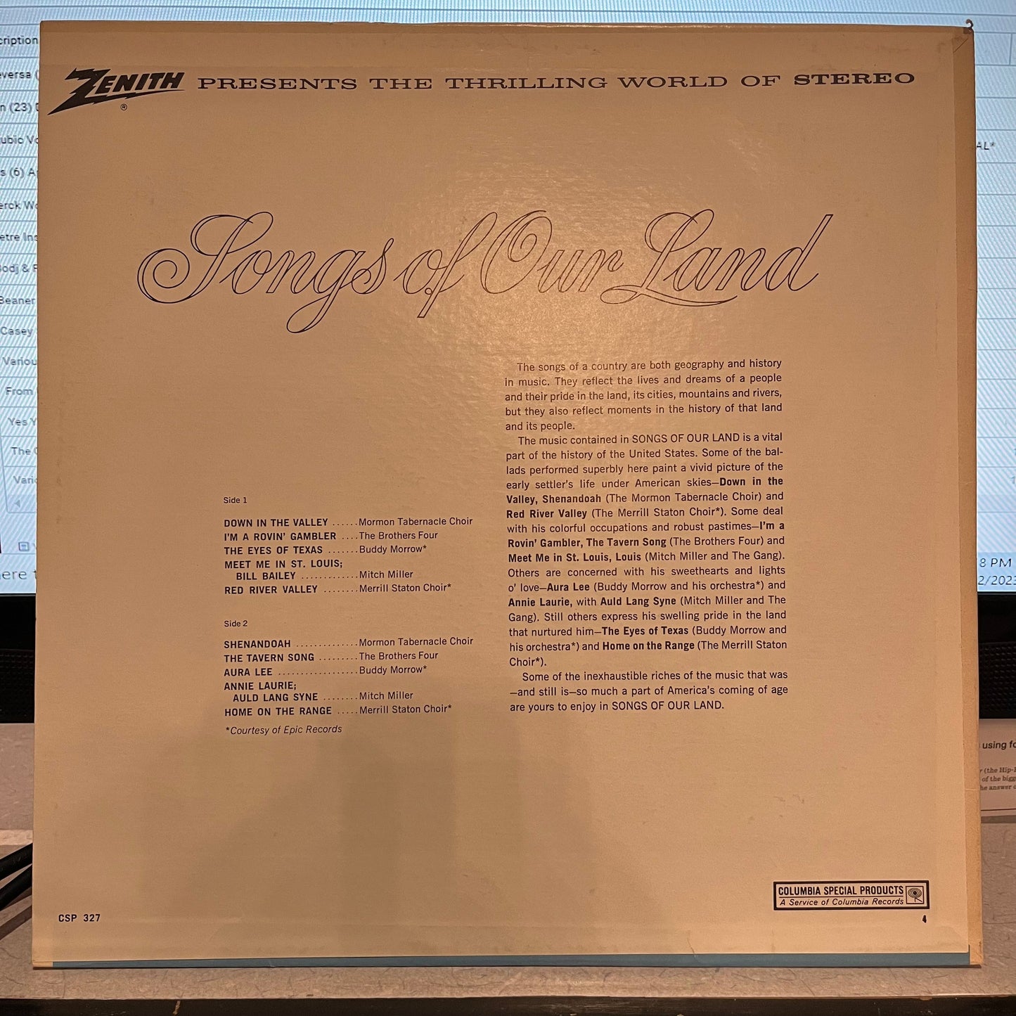 Zenith Presents Songs Of Our Land | Near Mint (NM) Near Mint (NM) Get Cheap Vinyl