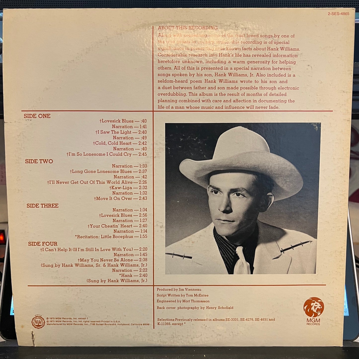 The Legend Of Hank Williams In Song And Story | Near Mint (NM) Excellent (EX) Get Cheap Vinyl