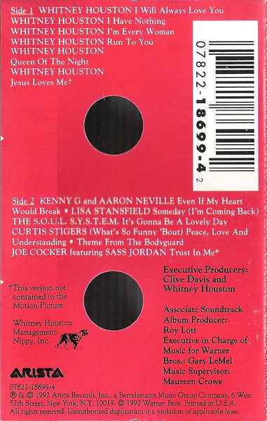 The Bodyguard (Original Soundtrack Album) *CASSETTE* | Near Mint (NM) Near Mint (NM) Get Cheap Vinyl