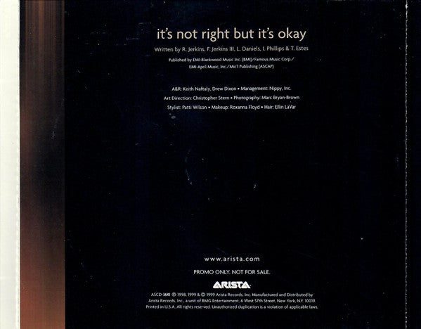 It's Not Right But It's Okay (CD) | Near Mint (NM) Excellent+ (EX+) Get Cheap Vinyl