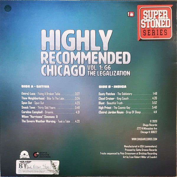 Highly Recommended Chicago Vol. 1 G6 The Legalization | Mint (M) Mint (M) Get Cheap Vinyl