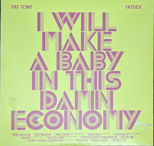 I Will Make A Baby In This Damn Economy (VMP VINYL) | Mint (M) Mint (M) Get Cheap Vinyl