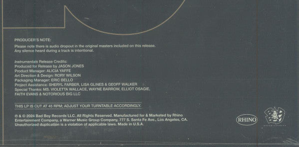 Ready to Die Instrumentals | Mint (M) Mint (M) Get Cheap Vinyl