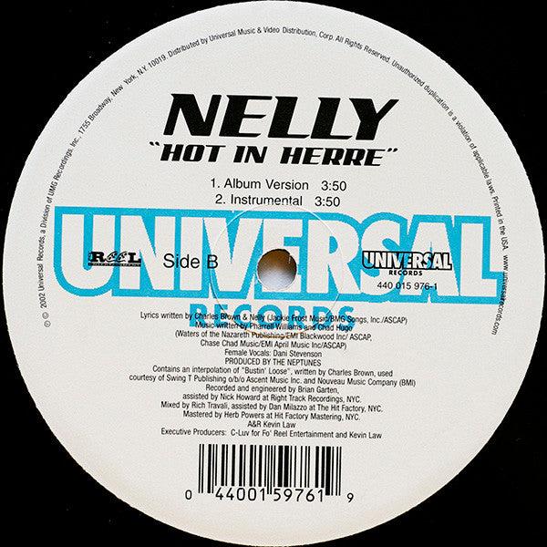 Hot In Herre (VINYL) | Near Mint (NM) Near Mint (NM) Get Cheap Vinyl