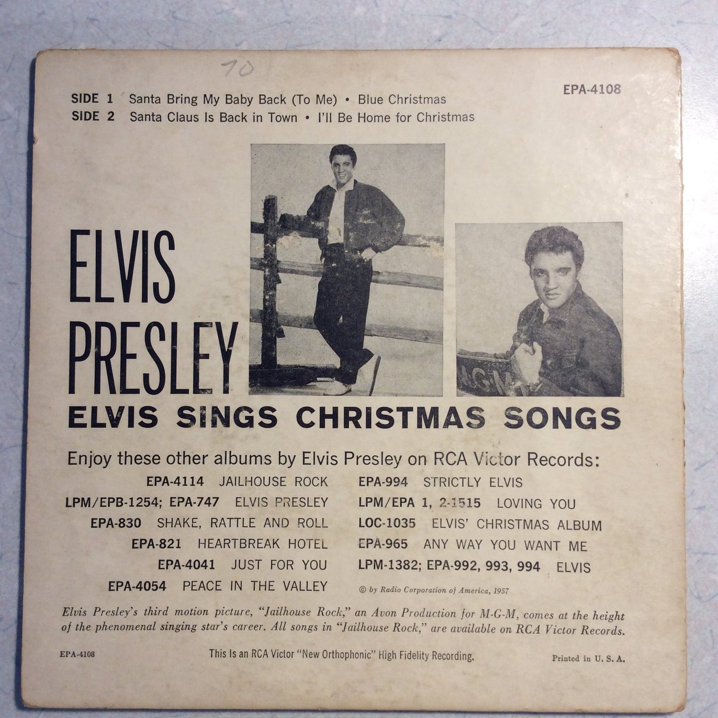 Elvis Sings Christmas Songs (7" VINYL) | Very Good (VG) Excellent (EX) Get Cheap Vinyl