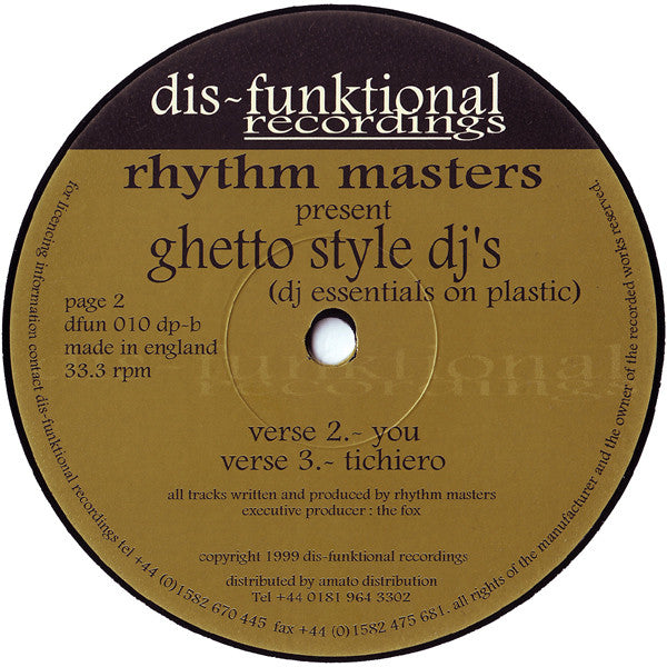Ghetto Style DJ's (DJ Essentials On Plastic) | Very Good Plus (VG+) Excellent (EX) Get Cheap Vinyl