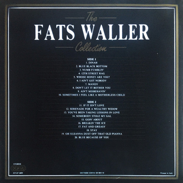 The Fats Waller Collection - 20 Golden Greats *ITALIAN PRESS* | Excellent (EX) Very Good Plus (VG+) Get Cheap Vinyl