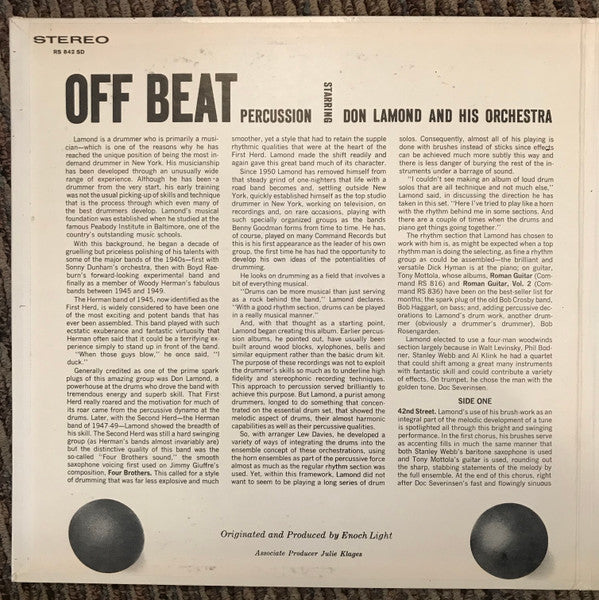 Off Beat Percussion | Excellent (EX) Near Mint (NM) Get Cheap Vinyl