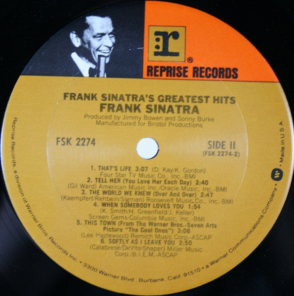 Frank Sinatra's Greatest Hits (VINYL) | Excellent+ (EX+) Excellent (EX) Get Cheap Vinyl
