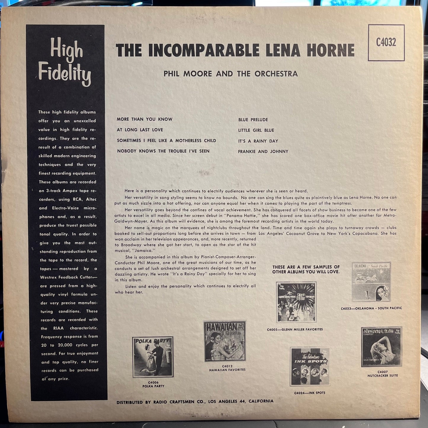 The Incomparable Lena Horne | Excellent (EX) Excellent (EX) Get Cheap Vinyl
