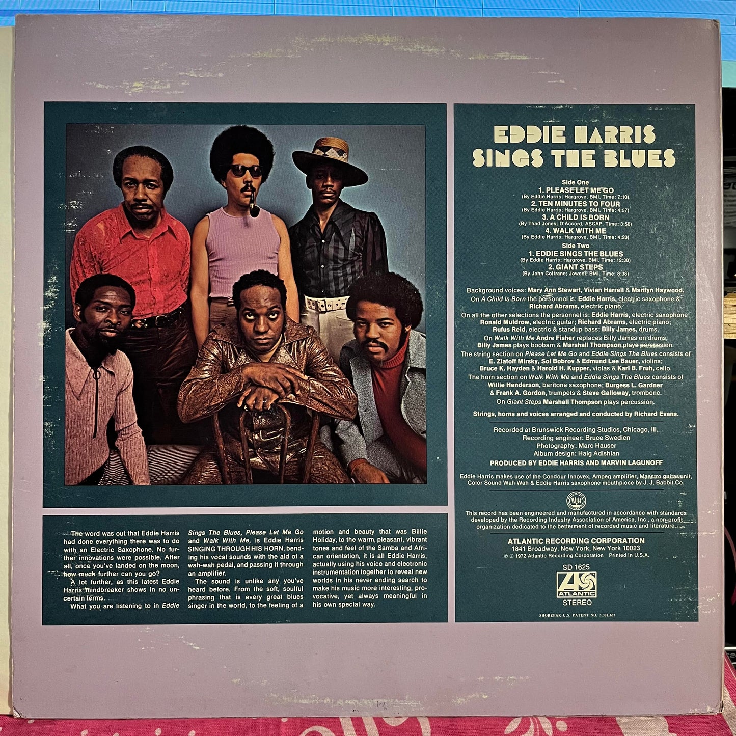 Eddie Harris Sings The Blues *PROMO/PR* | Excellent (EX) Excellent (EX) Get Cheap Vinyl