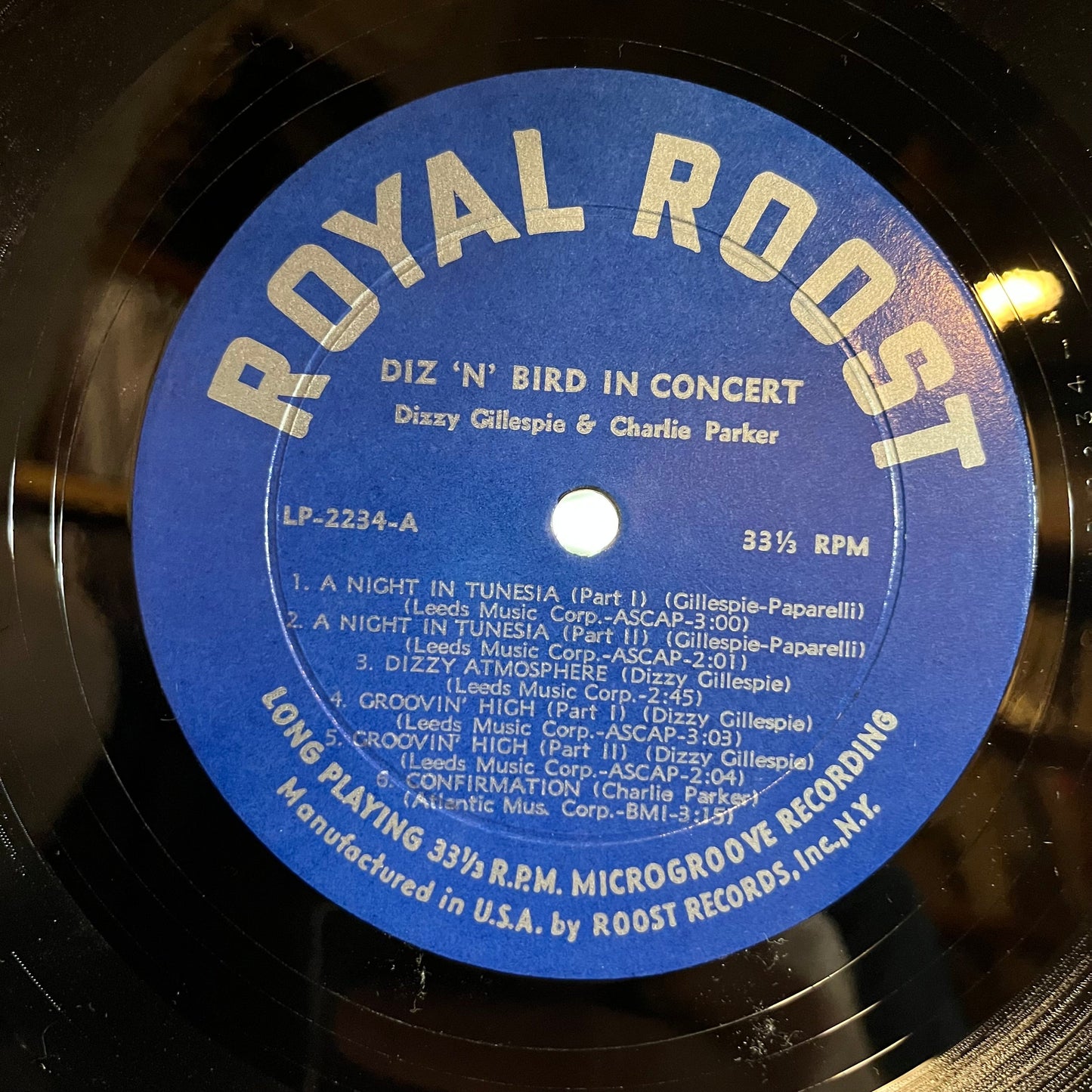 Diz 'N' Bird In Concert (VINYL) | Excellent+ (EX+) Near Mint- (NM-) Get Cheap Vinyl