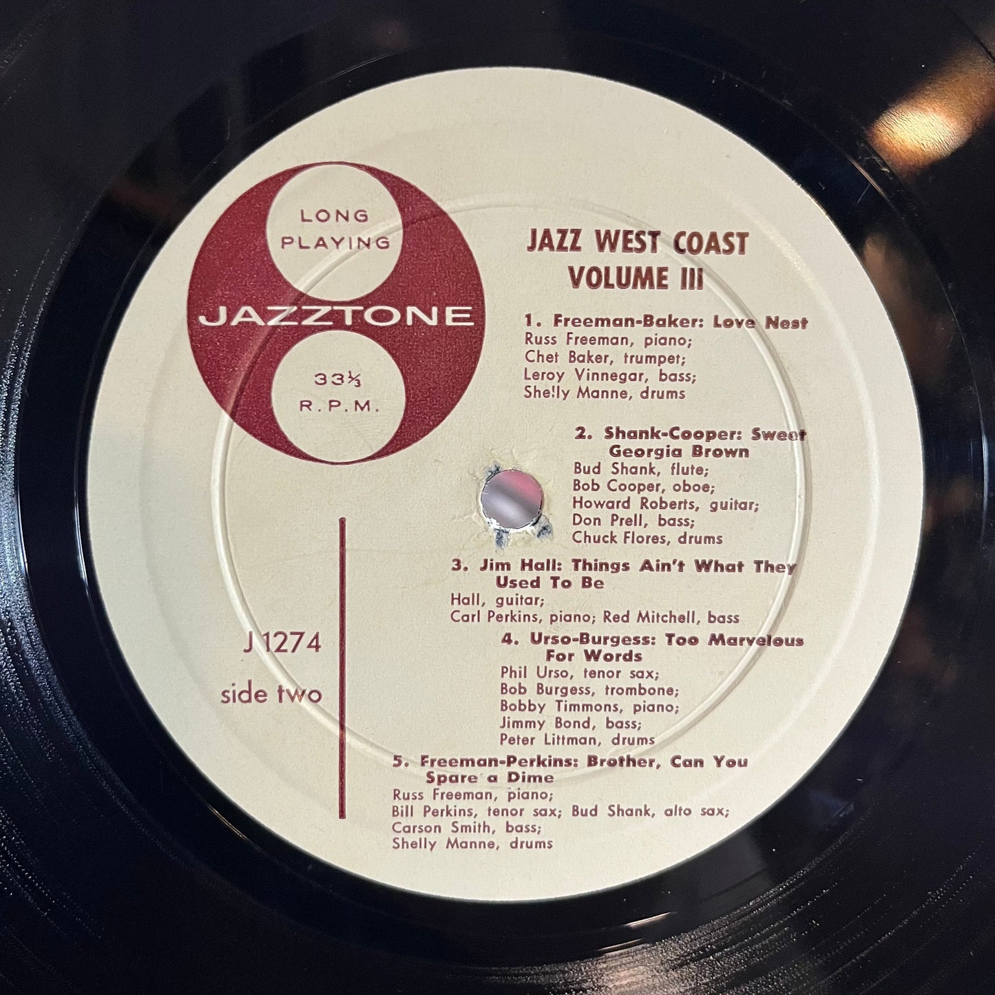 West Coast Jazz Vol. III (VINYL) | Excellent+ (EX+) Excellent+ (EX+) Get Cheap Vinyl