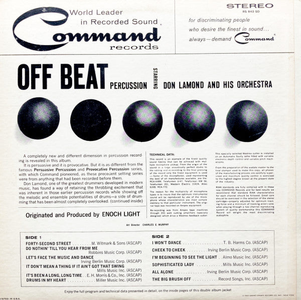 Off Beat Percussion | Excellent (EX) Near Mint (NM) Get Cheap Vinyl