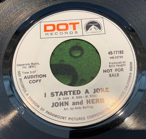 I Started A Joke / Pain Of Remembering (7" VINYL) | Excellent+ (EX+) Generic Get Cheap Vinyl