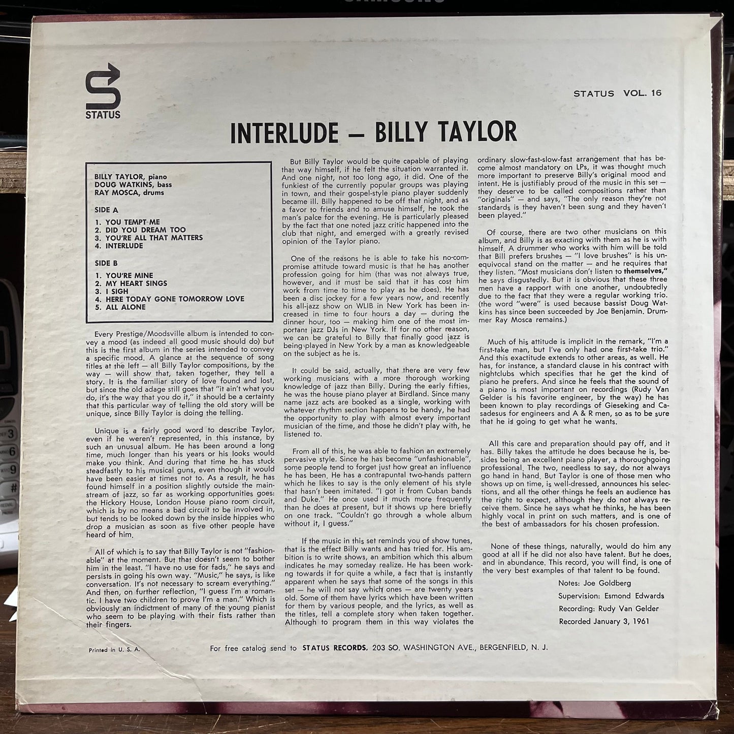 Interlude (VINYL) | Excellent+ (EX+) Near Mint (NM) Get Cheap Vinyl