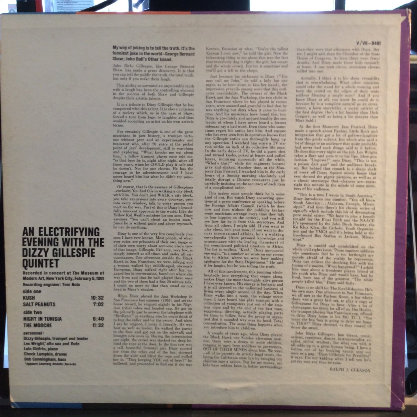An Electrifying Evening With The Dizzy Gillespie Quintet (VINYL) | Excellent (EX) Excellent (EX) Get Cheap Vinyl