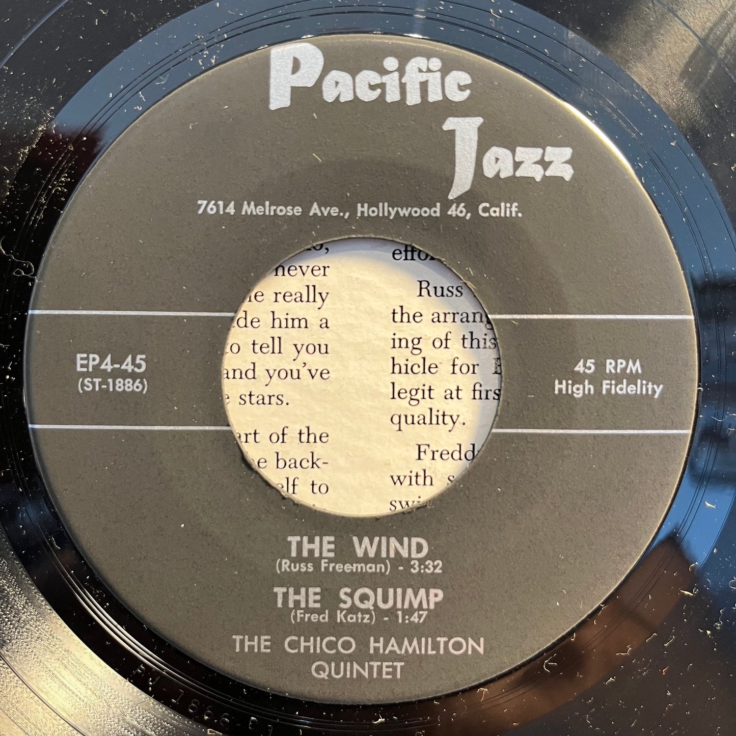 Chico Hamilton Quintet in Hi Fi *7"* | Excellent (EX) Excellent (EX) Get Cheap Vinyl